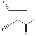 2-Cyano-3-formyl-3-methylbutyric acid methyl ester Structure