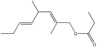 Propionic acid 2,4-dimethyl-2,5-octadienyl ester 구조식 이미지