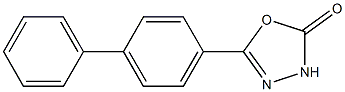 5-(Biphenyl-4-yl)-1,3,4-oxadiazol-2(3H)-one 구조식 이미지
