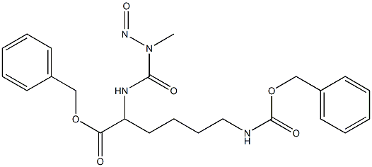 1-Methyl-1-nitroso-3-[5-[[(benzyloxy)carbonyl]amino]-1-[(benzyloxy)carbonyl]pentyl]urea Structure