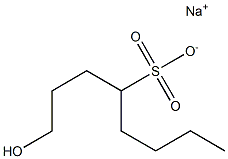 1-Hydroxyoctane-4-sulfonic acid sodium salt 구조식 이미지