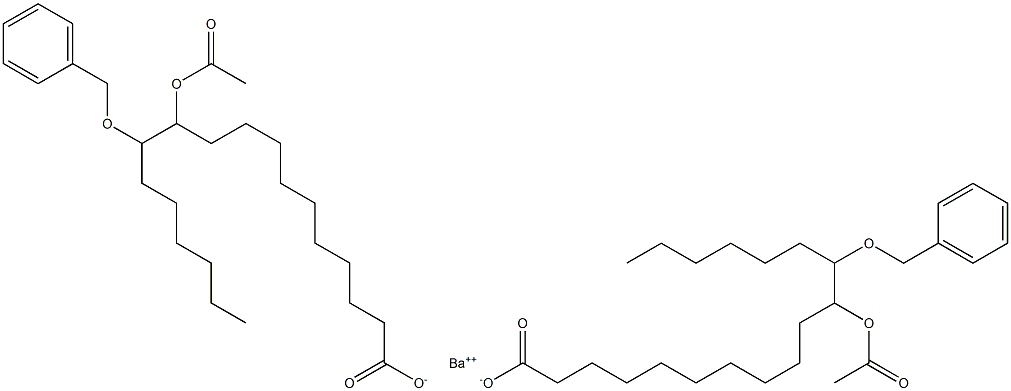 Bis(12-benzyloxy-11-acetyloxystearic acid)barium salt 구조식 이미지