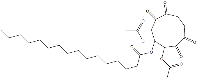 2,3-Bis(acetyloxy)-3-hexadecanoyloxy-1,5-dioxa-6,9-dioxocyclononane Structure