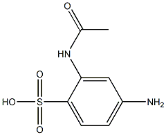 2-Acetylamino-4-aminobenzenesulfonic acid Structure