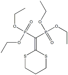 (1,3-Dithian-2-ylidene)methylenebisphosphonic acid tetraethyl ester 구조식 이미지