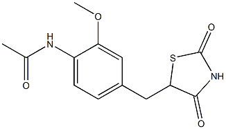 4'-[(2,4-Dioxothiazolidin-5-yl)methyl]-2'-methoxyacetanilide Structure