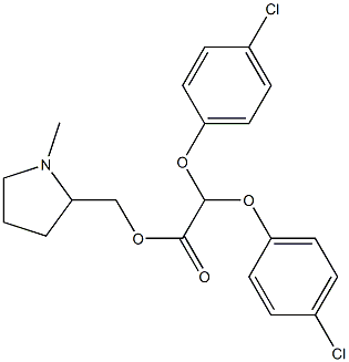 (+)-Bis(4-chlorophenoxy)acetic acid (1-methyl-2-pyrrolidinyl)methyl ester Structure