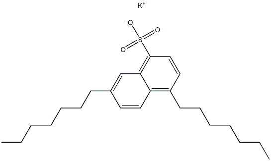 4,7-Diheptyl-1-naphthalenesulfonic acid potassium salt Structure