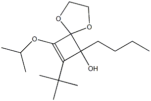 8-Isopropyloxy-6-butyl-7-tert-butyl-1,4-dioxaspiro[4.3]oct-7-en-6-ol 구조식 이미지