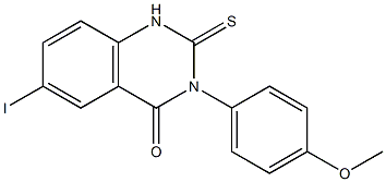 1,2-Dihydro-3-(4-methoxyphenyl)-6-iodo-2-thioxoquinazolin-4(3H)-one Structure