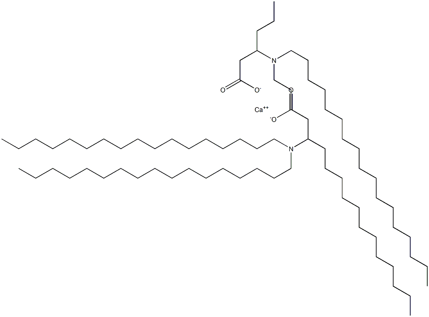 Bis[3-(diheptadecylamino)hexanoic acid]calcium salt 구조식 이미지