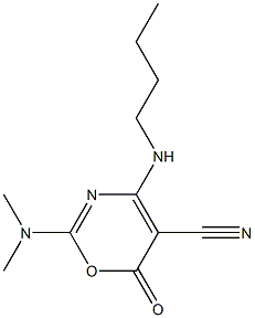 2-Dimethylamino-4-butylamino-6-oxo-6H-1,3-oxazine-5-carbonitrile Structure