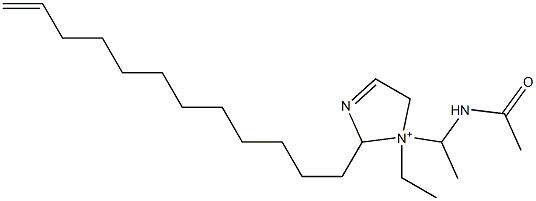 1-[1-(Acetylamino)ethyl]-2-(11-dodecenyl)-1-ethyl-3-imidazoline-1-ium 구조식 이미지