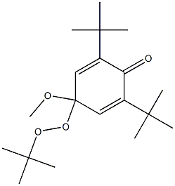 4-(1,1-Dimethylethylperoxy)-2,6-di(1,1-dimethylethyl)-4-methoxy-2,5-cyclohexadien-1-one 구조식 이미지