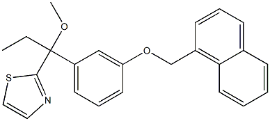 2-[1-Methoxy-1-[3-[(1-naphthalenyl)methoxy]phenyl]propyl]thiazole 구조식 이미지