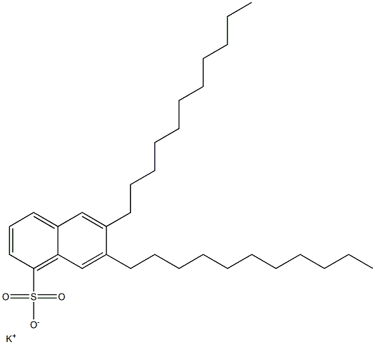 6,7-Diundecyl-1-naphthalenesulfonic acid potassium salt Structure
