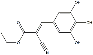(E)-2-Cyano-3-(3,4,5-trihydroxyphenyl)acrylic acid ethyl ester Structure