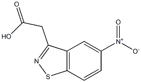 5-Nitro-1,2-benzisothiazole-3-acetic acid 구조식 이미지