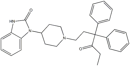 1-[1-(3,3-Diphenyl-4-oxohexyl)-4-piperidyl]-1H-benzimidazol-2(3H)-one Structure