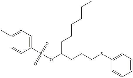 4-Methylbenzenesulfonic acid 1-(3-phenylthiopropyl)heptyl ester 구조식 이미지