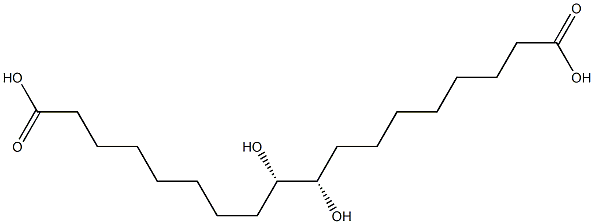 (9S,10S)-9,10-Dihydroxyoctadecanedioic acid Structure