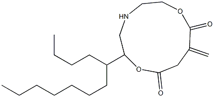 5-Dodecyl-10-methylene-5-aza-2,8-dioxacycloundecane-1,9-dione 구조식 이미지