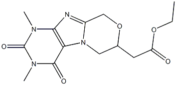 [(1,2,3,4,6,7-Hexahydro-1,3-dimethyl-2,4-dioxo-9H-[1,4]oxazino[3,4-f]purin)-7-yl]acetic acid ethyl ester Structure