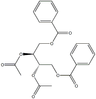 (2S,3S)-1,2,3,4-Butanetetrol 2,3-diacetate 1,4-dibenzoate 구조식 이미지