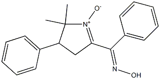 2-[Phenyl(hydroxyimino)methyl]-5,5-dimethyl-4-phenyl-1-pyrroline 1-oxide Structure