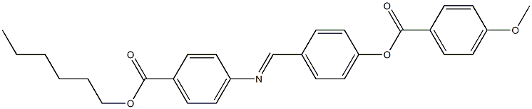 4-[4-(4-Methoxybenzoyloxy)benzylideneamino]benzoic acid hexyl ester Structure