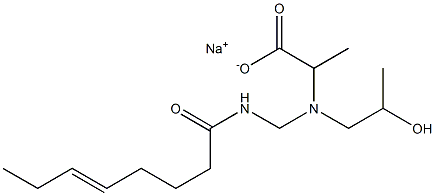 2-[N-(2-Hydroxypropyl)-N-(5-octenoylaminomethyl)amino]propionic acid sodium salt Structure