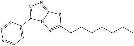 6-Heptyl-3-(4-pyridinyl)-1,2,4-triazolo[3,4-b][1,3,4]thiadiazole 구조식 이미지