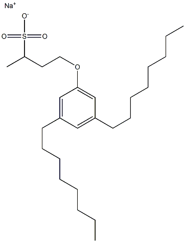 4-(3,5-Dioctylphenoxy)butane-2-sulfonic acid sodium salt 구조식 이미지