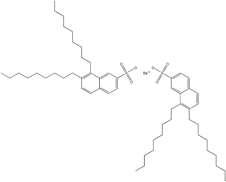 Bis(7,8-dinonyl-2-naphthalenesulfonic acid)barium salt Structure