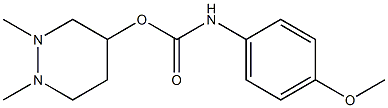 4-Methoxyphenylcarbamic acid 1,2-dimethyl-(1,2,3,4,5,6-hexahydropyridazin)-4-yl ester Structure