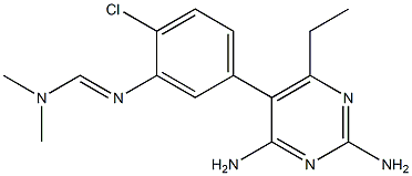 5-(3-Dimethylaminomethyleneamino-4-chlorophenyl)-6-ethylpyrimidine-2,4-diamine 구조식 이미지