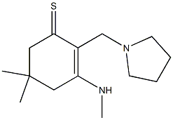 2-[(Pyrrolidin-1-yl)methyl]-3-methylamino-5,5-dimethyl-2-cyclohexene-1-thione 구조식 이미지