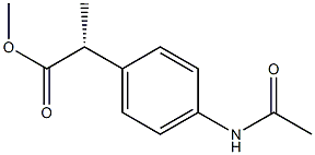 [R,(-)]-2-[p-(Acetylamino)phenyl]propionic acid methyl ester 구조식 이미지