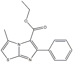 6-Phenyl-3-methylimidazo[2,1-b]thiazole-5-carboxylic acid ethyl ester 구조식 이미지
