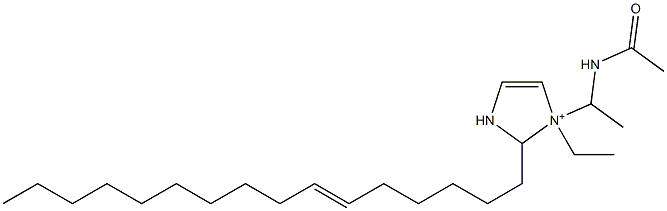1-[1-(Acetylamino)ethyl]-1-ethyl-2-(6-hexadecenyl)-4-imidazoline-1-ium Structure