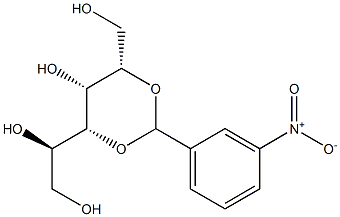 2-O,4-O-(3-Nitrobenzylidene)-D-glucitol Structure