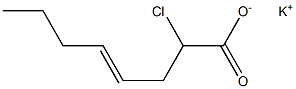 2-Chloro-4-octenoic acid potassium salt Structure