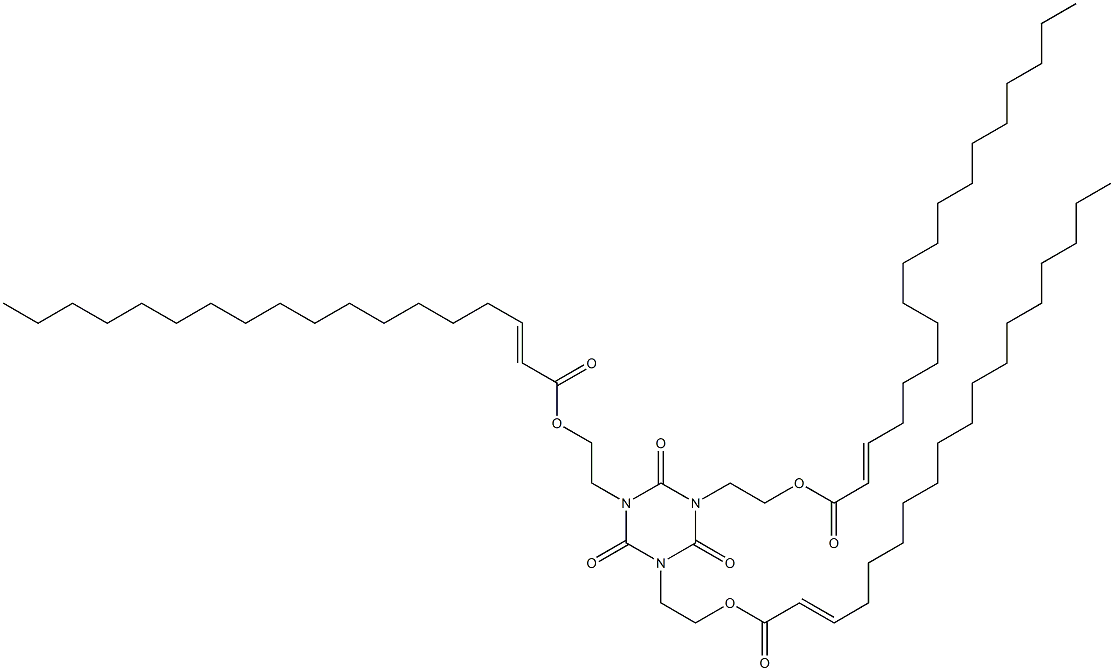 1,3,5-Tris[2-(2-octadecenoyloxy)ethyl]hexahydro-1,3,5-triazine-2,4,6-trione 구조식 이미지