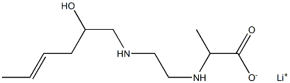 2-[N-[2-[N-(2-Hydroxy-4-hexenyl)amino]ethyl]amino]propionic acid lithium salt Structure