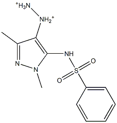 N-(1,3-Dimethyl-4-diazonio-1H-pyrazol-5-yl)benzenesulfonamide 구조식 이미지