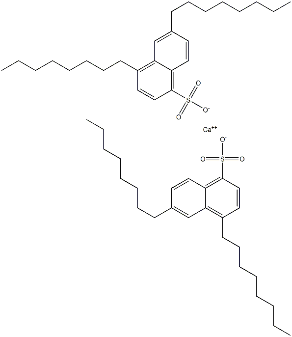 Bis(4,6-dioctyl-1-naphthalenesulfonic acid)calcium salt Structure