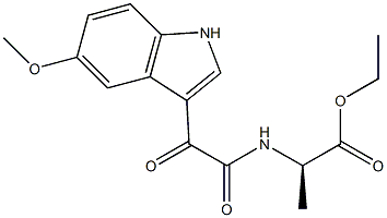 N-[[(5-Methoxy-1H-indol-3-yl)carbonyl]carbonyl]-D-alanine ethyl ester 구조식 이미지