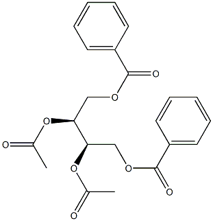 (2S,3R)-1,2,3,4-Butanetetrol 2,3-diacetate 1,4-dibenzoate Structure