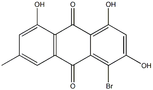 1,3,8-Trihydroxy-4-bromo-6-methyl-anthracene-9,10-dione Structure