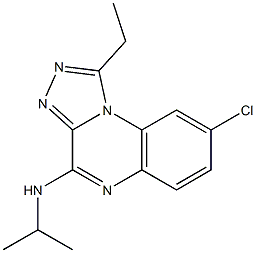 4-Isopropylamino-1-ethyl-8-chloro[1,2,4]triazolo[4,3-a]quinoxaline 구조식 이미지